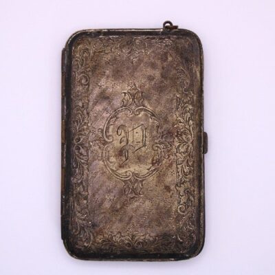 Antique German silver ladies coin purse/compact