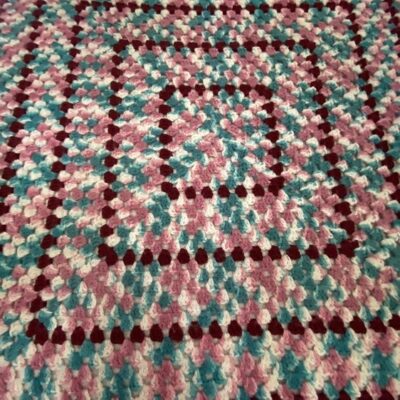 Vintage Square pattern 50×50 Crocheted blanket