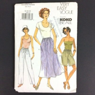 Vogue Pattern 7294 Koko Beall Skirt Shorts Pants Size 8 10 12 Very Easy UNCUT