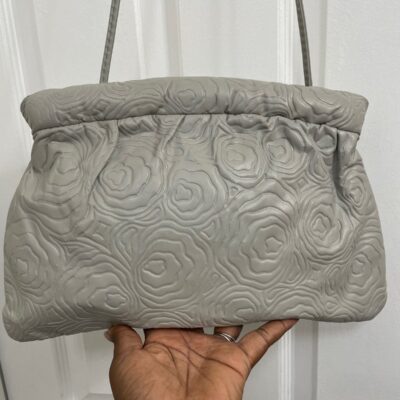 Womens Grey Pouch bag with strap