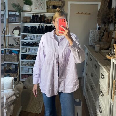 H&M baby purple corduroy shacket