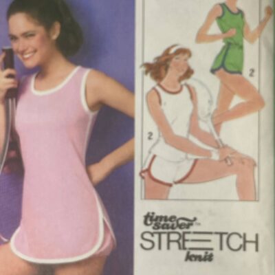 1978 Simplicity 8461 Misses Dress Bloomers Top Shorts 6 – 16 Knit Cotton