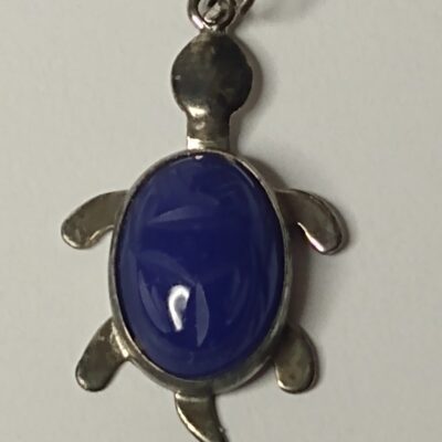 Vtg WRE Sterling Lucite Scarab Turtle Pendant Jelly Belly Shell WE Richards