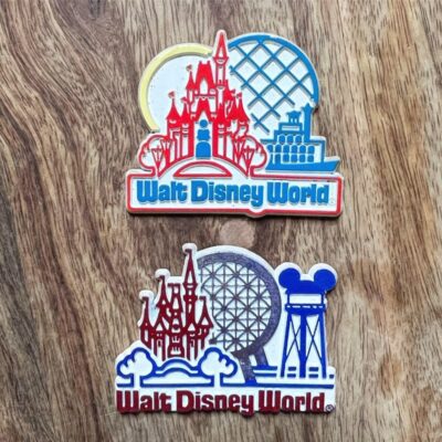 (2) Vintage Walt Disney World Souvenir Magnets