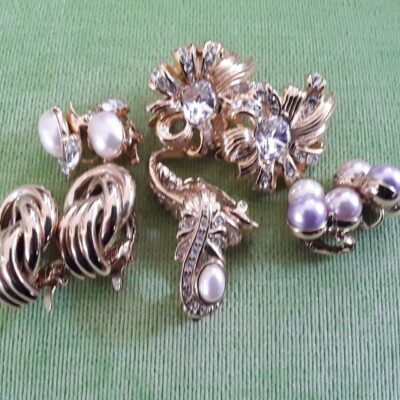 Vintage Trifari earrings lot