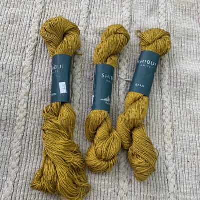 Shibui Knits Yarn lot of 3 Color pollen chartreuse 100% cotton BRAND NEW japan