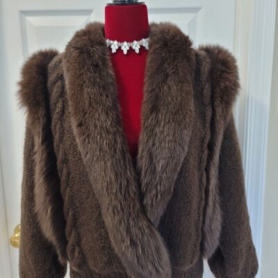 Real fur jacket sweater