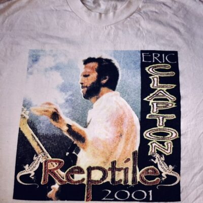 Vintage Y2K 90s Eric Clapton Reptiles 2001 Tour Shirt Classic Rock Cream Beatles