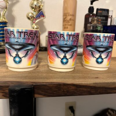 Set of 3 Vintage Star Trek Coffee Mugs