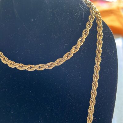 Vintage Gold Filled Solid Rope Necklace