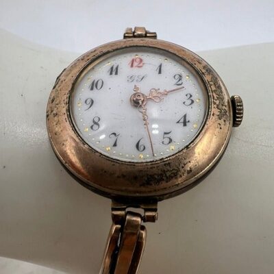 Antiq 1920s Rose Gold-Filled George Stockwell & Co 6J Women’s Windup Watch Swiss