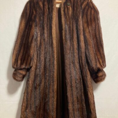 60s 70s Frederick & Nelson Seattle Natural MINK Fur Coat 43″ Long Full Length