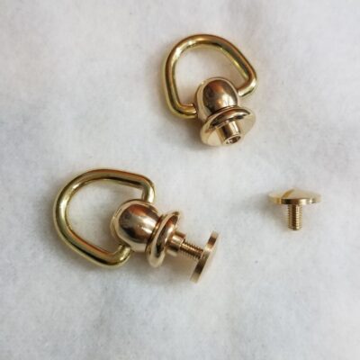 Gold D rings Rivet (3 set)