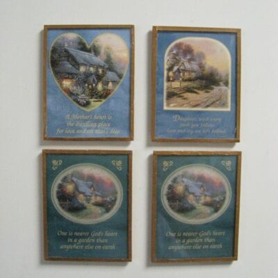 4 Thomas Kinkade Refrigerator Magnets Printwick Papers 1997 Mother Daughter God