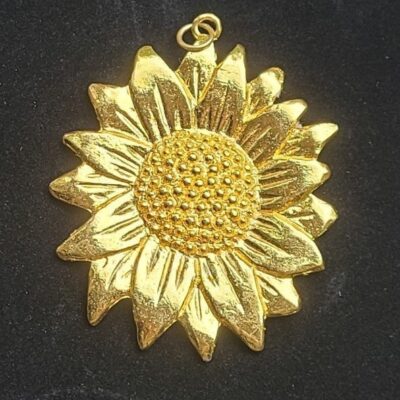 Elvind hillestad gold sunflower pendant