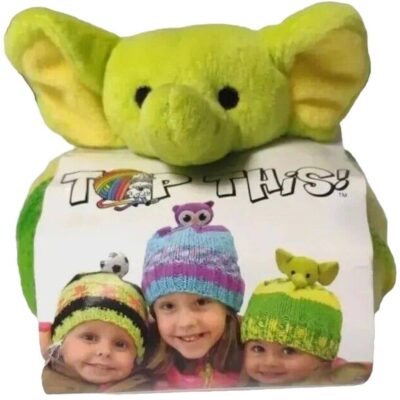 DMC Top This Kids Beanie Green Elephant Hat Yarn Kit