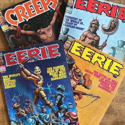 1981 Eerie & Creepy | Warren Magazine | Bundle Set of 4 | Vintage Retro Horror