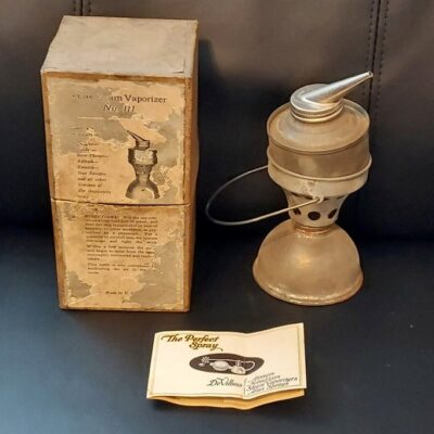 Antique DeVilbiss Atlas Steam Vaporizer Model 111 With Original Box & pamphlet