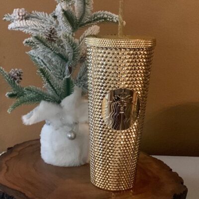 Starbucks Gold Studded Venti Tumbler 2022 release 24oz