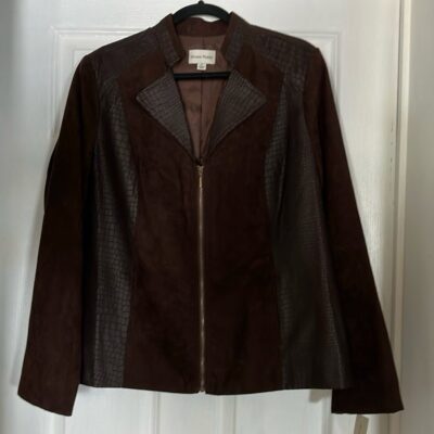 NWT Studio Works/Chico’s Lined Jacket Faux Leather Suede