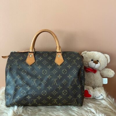 Authentic Louis Vuitton Monogram Brown Speedy 30 Handbag Preloved