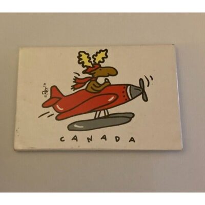 Moose In Airplane Canada Magnet Per