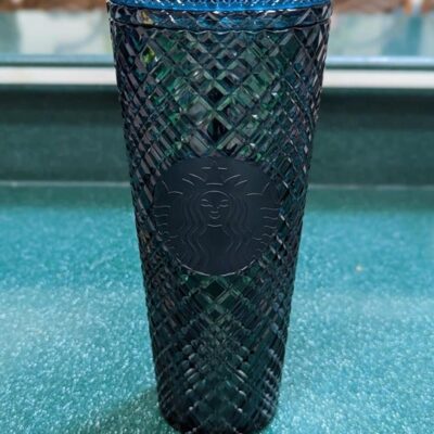 Starbucks Holiday Limited Edition 2021 Jeweled Green Blue 24oz Venti Tumbler SKU