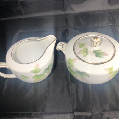 Narumi “Ravenna” Bone China Sugar And Creamer Set. Occupied Japan 1945-52. RARE.