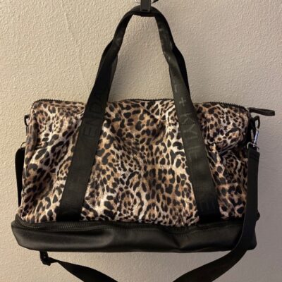 Kendall + Kylie Black Weekender Leopard Print