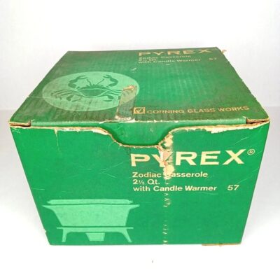 Vintage Pyrex Promotional Zodiac 475 with Lid, Cradle, and Box