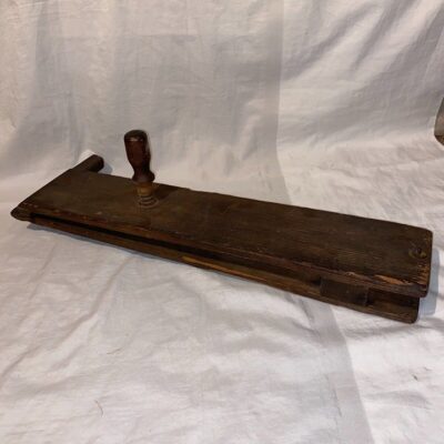 Vintage Primitive Large Wooden Vise Clamp Wood Working Tool Screw 28″