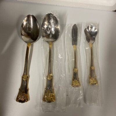 Set of 4 Old Country Roses Serving Ware Utensils