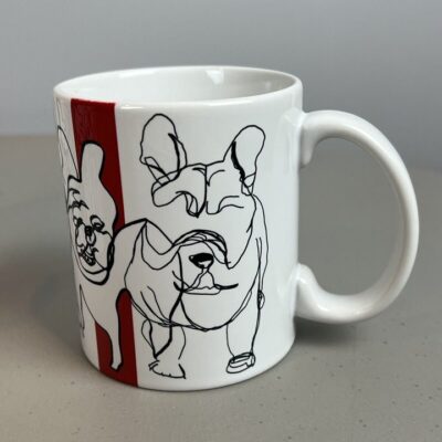 4 The Joseph Victoria Lavorini French Bulldog Corgi Dogs Sketch Coffee Mugs