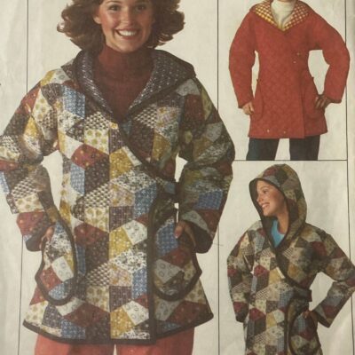 1976 Simplicity 7651 Misses Hooded Jacket 8 – 18 Cotton Denim Wool Flannel