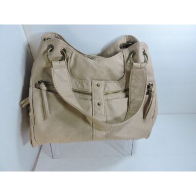 Bueno Beige purse has lots of compartments in good conditon Zipper compartments