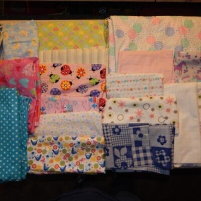 BULK LOT OF 22 PIECES OF BABY / CHILD THEMED FABRICS