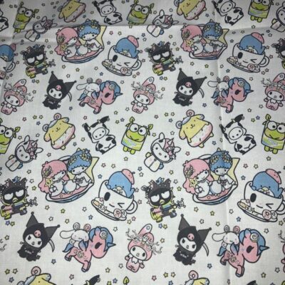 SPECIAL 1 Yard Hello Kitty and Friends w Unicorno Tokidoki Cotton Fabric BTY