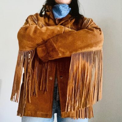 Vintage Western Suede Jacket Size 44 (large)