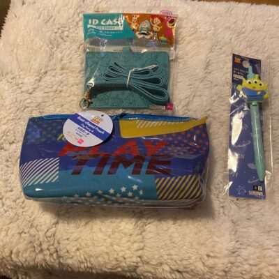 New Tokyo Daiso Toy Story zip pouch , pass holder , and pen