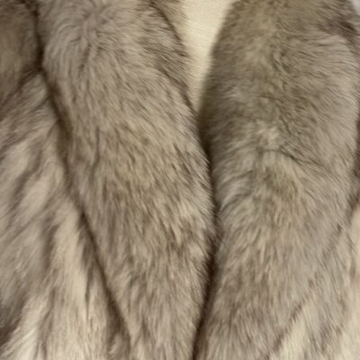 Saga Furs Genuine Silver Fox Fur Coat