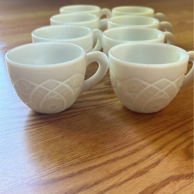 Vintage Milk Glass Cups