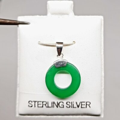 JADE STERLING SILVER PENDANT