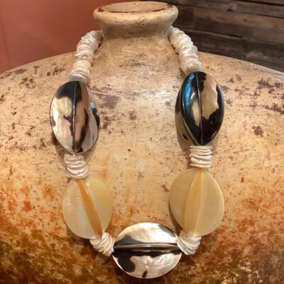 Shell, Fresh water and Mother Of Pearl Necklace – Estate Piece