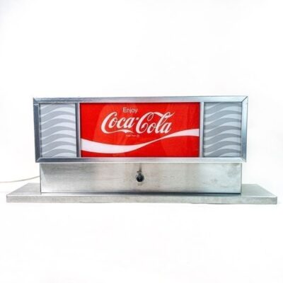 Vintage Enjoy Coca-Cola Fountain Topper/Counter Light Fixture Works