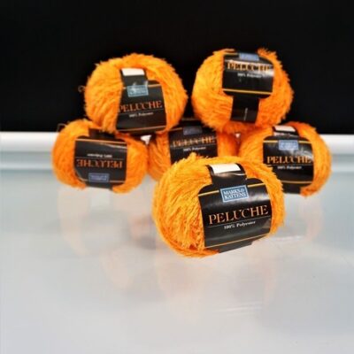 PELUCHE  Marks & Kattens Eyelash Fur Yarn Orange 252 / 72632 Spain 6 Skeins