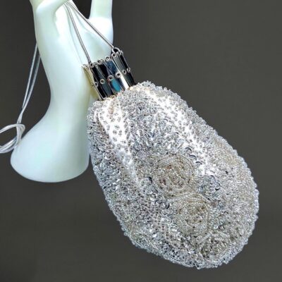 Vintage Sequin Hinged Evening Bag