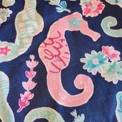 fabric 6.5 yards seahorses