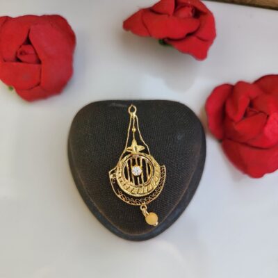 Antique 10K & Diamond Lavalier Pendant