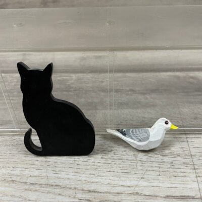 1988 Magnets Black Cat By Young Concepts & Seagull Ocean Bird