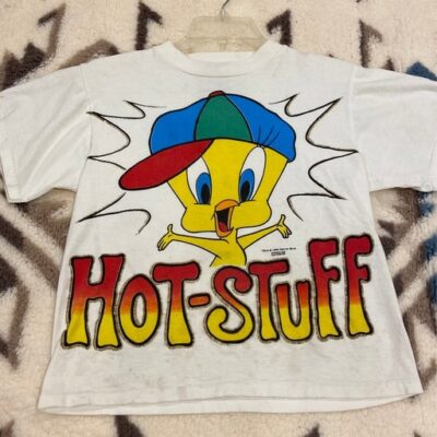 Vintage Looney Tunes Tweety Shirt Hot Stuff Youth L